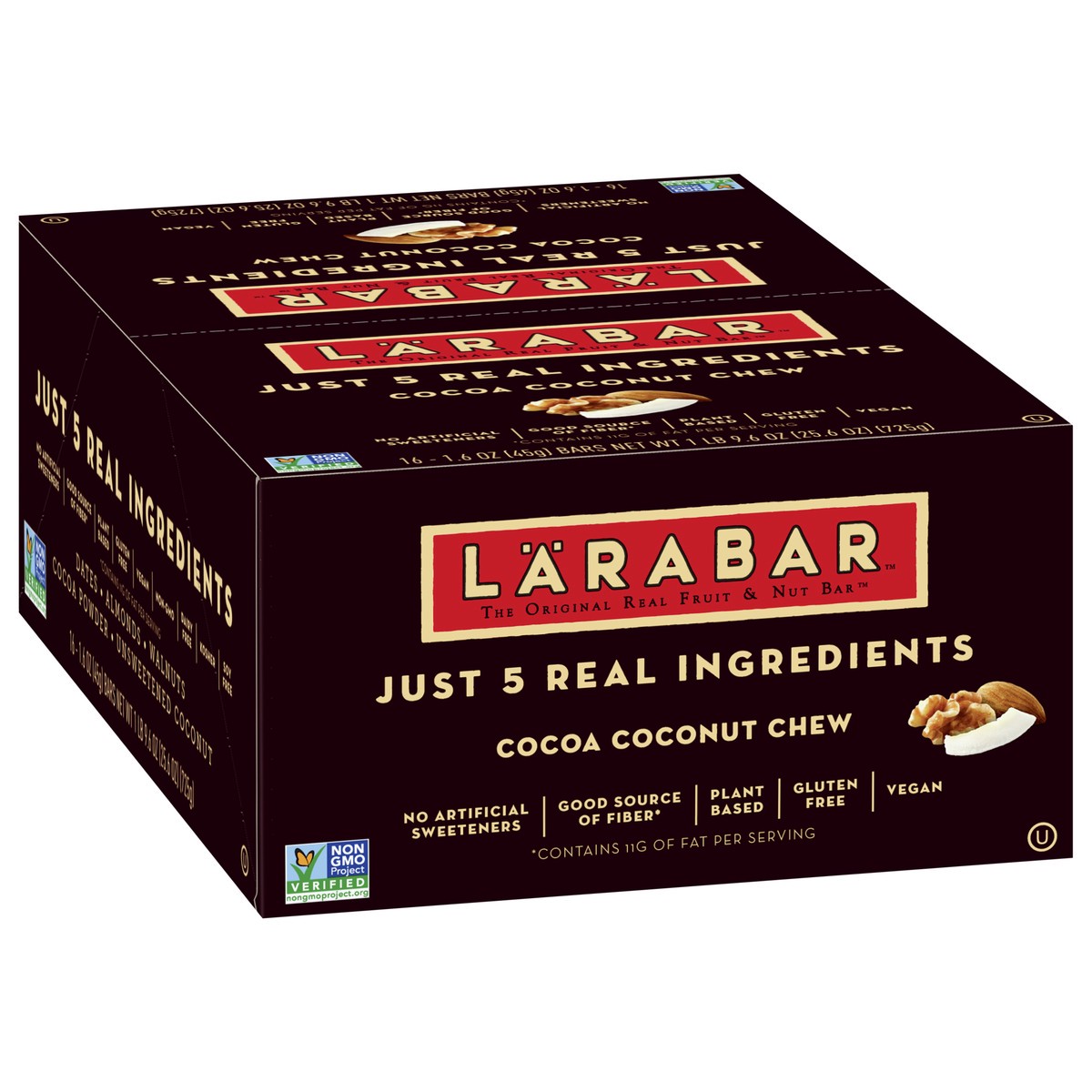 slide 14 of 14, LÄRABAR Cocoa Coconut Chew, Gluten Free Vegan Fruit & Nut Bars, 16 ct, 16 ct