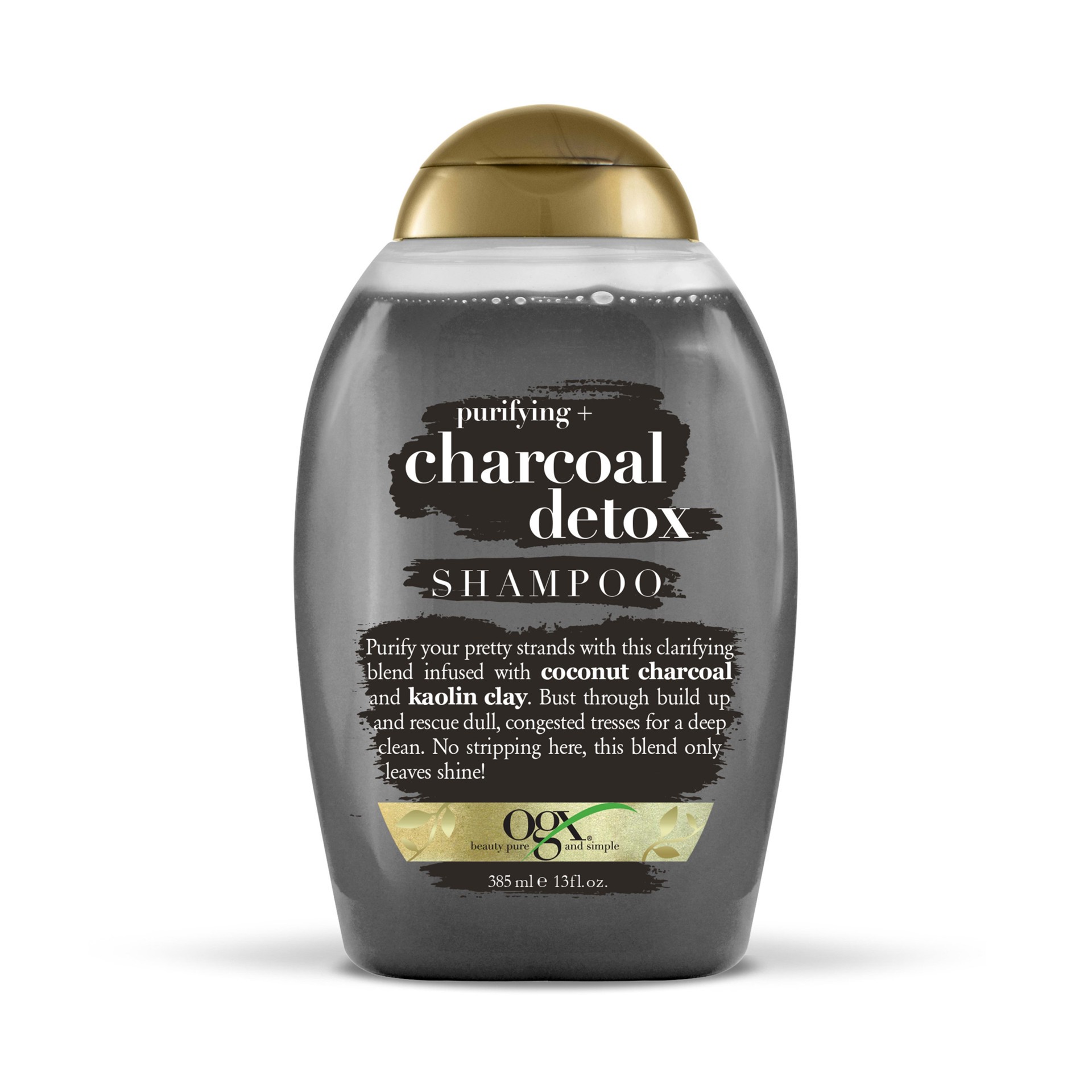 slide 4 of 5, OGX Purifying Charcoal Detox Shampoo, 13 fl oz