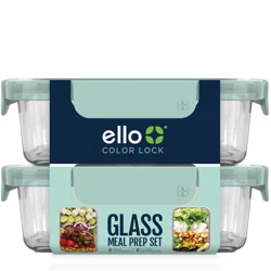 Ello Color Lock 3.4 cup Food Storage Container, 2 pk