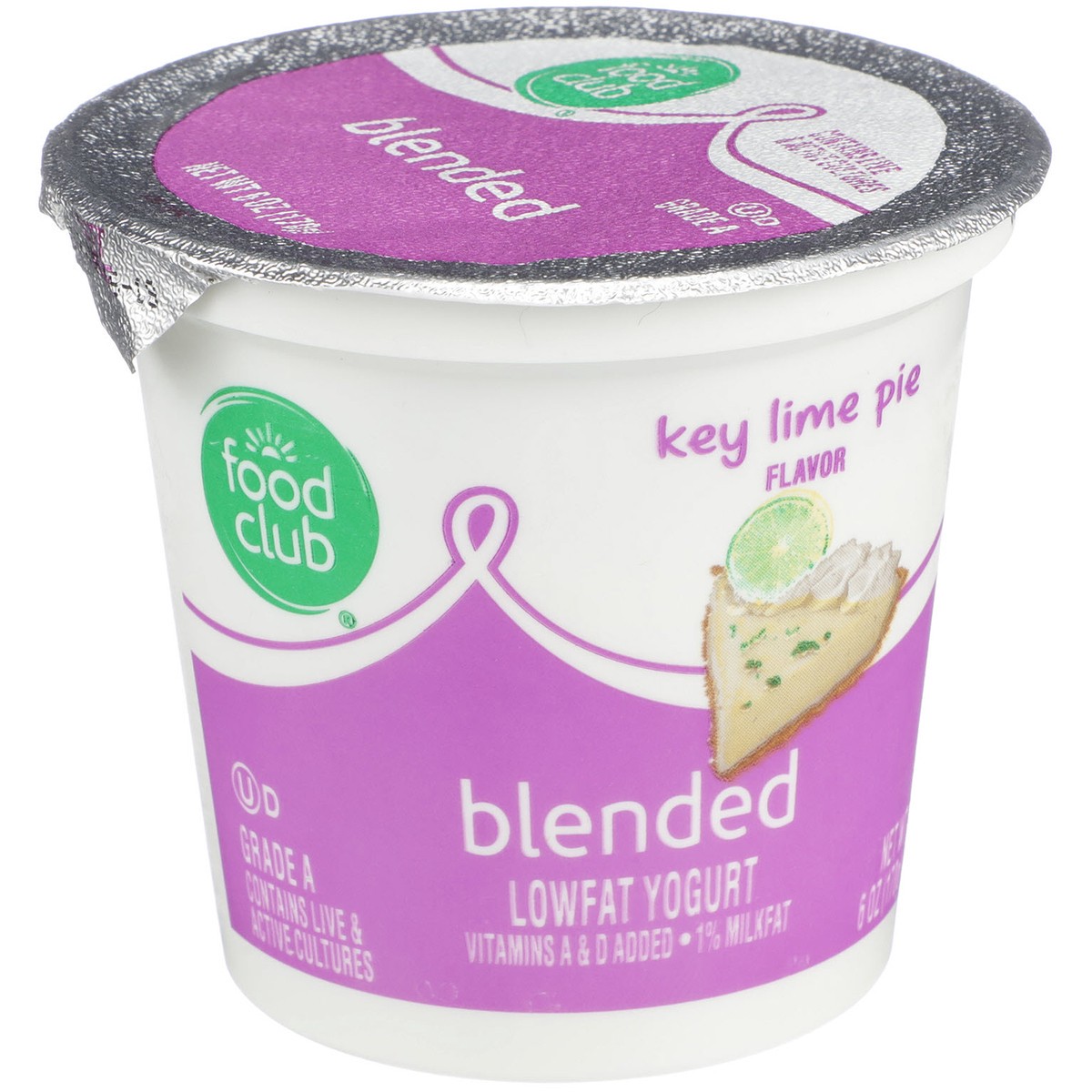 slide 2 of 9, Food Club Key Lime Pie Blended Lowfat Yogurt, 6 oz