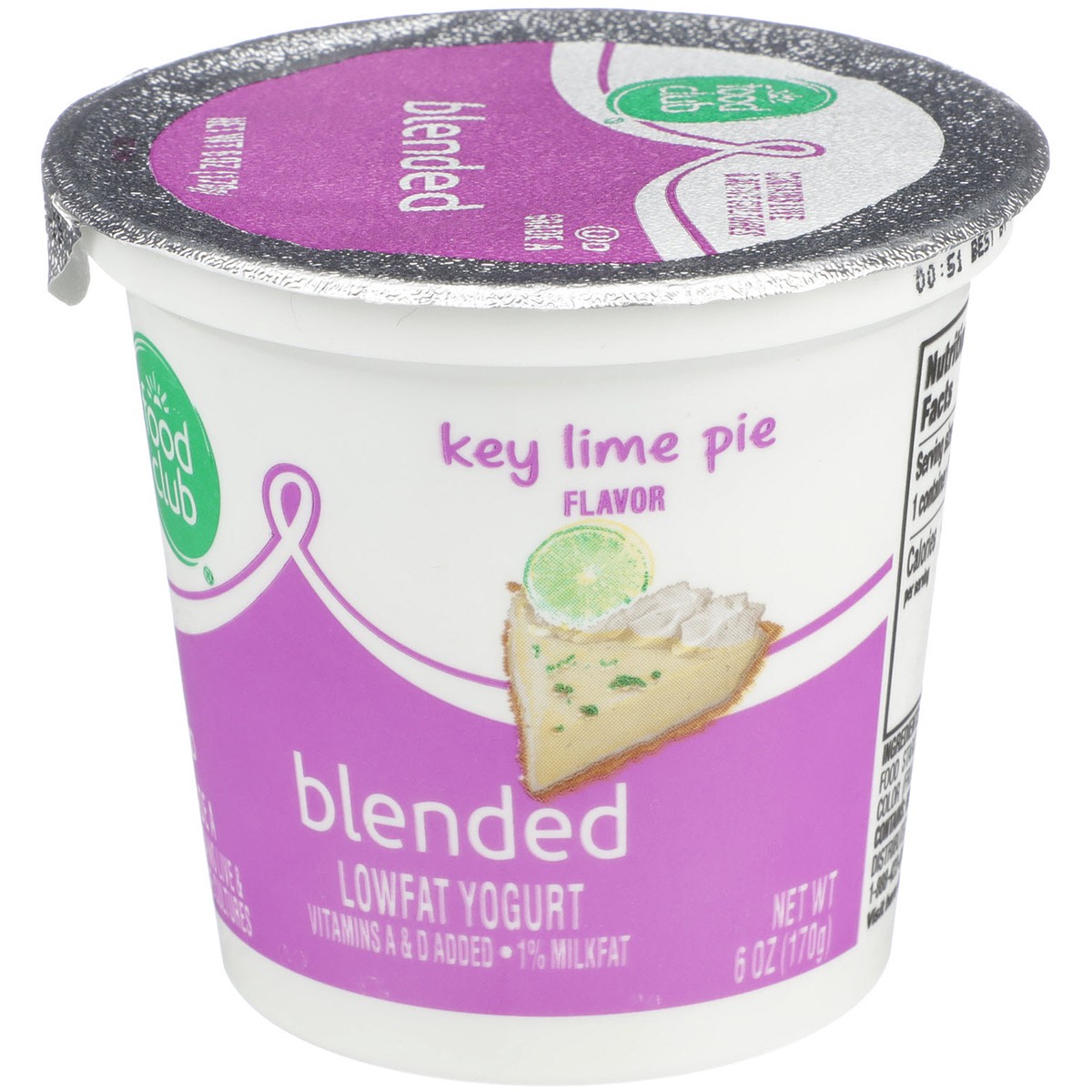 slide 3 of 9, Food Club Key Lime Pie Blended Lowfat Yogurt, 6 oz