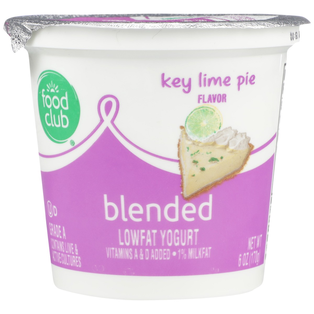 slide 8 of 9, Food Club Key Lime Pie Blended Lowfat Yogurt, 6 oz