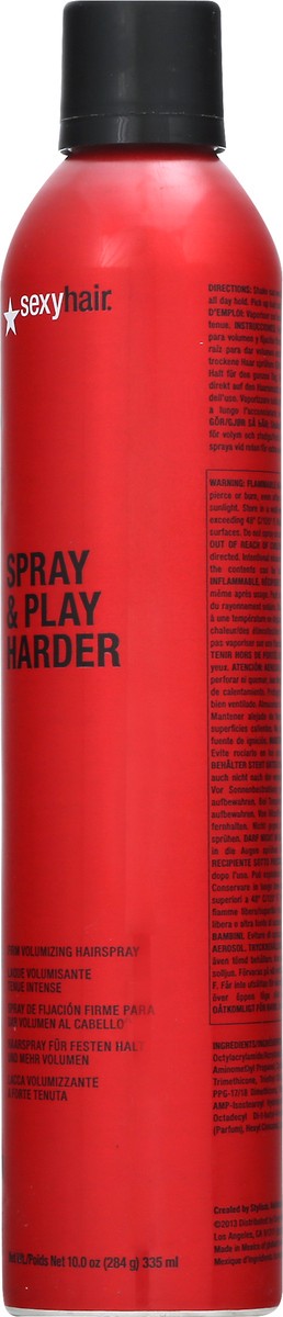 slide 8 of 9, Sexy Hair Big Spray & Play Harder Firm Volumizing Hairspray 10 oz, 10 oz