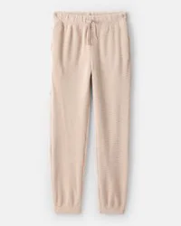 Oshkosh Girls Waffle Knit Joggers - Tan Tan 10