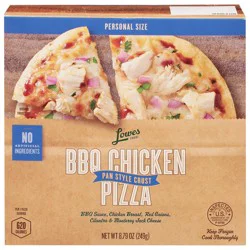Lowes Foods Personal Size Pan Crust BBQ Chicken Pizza