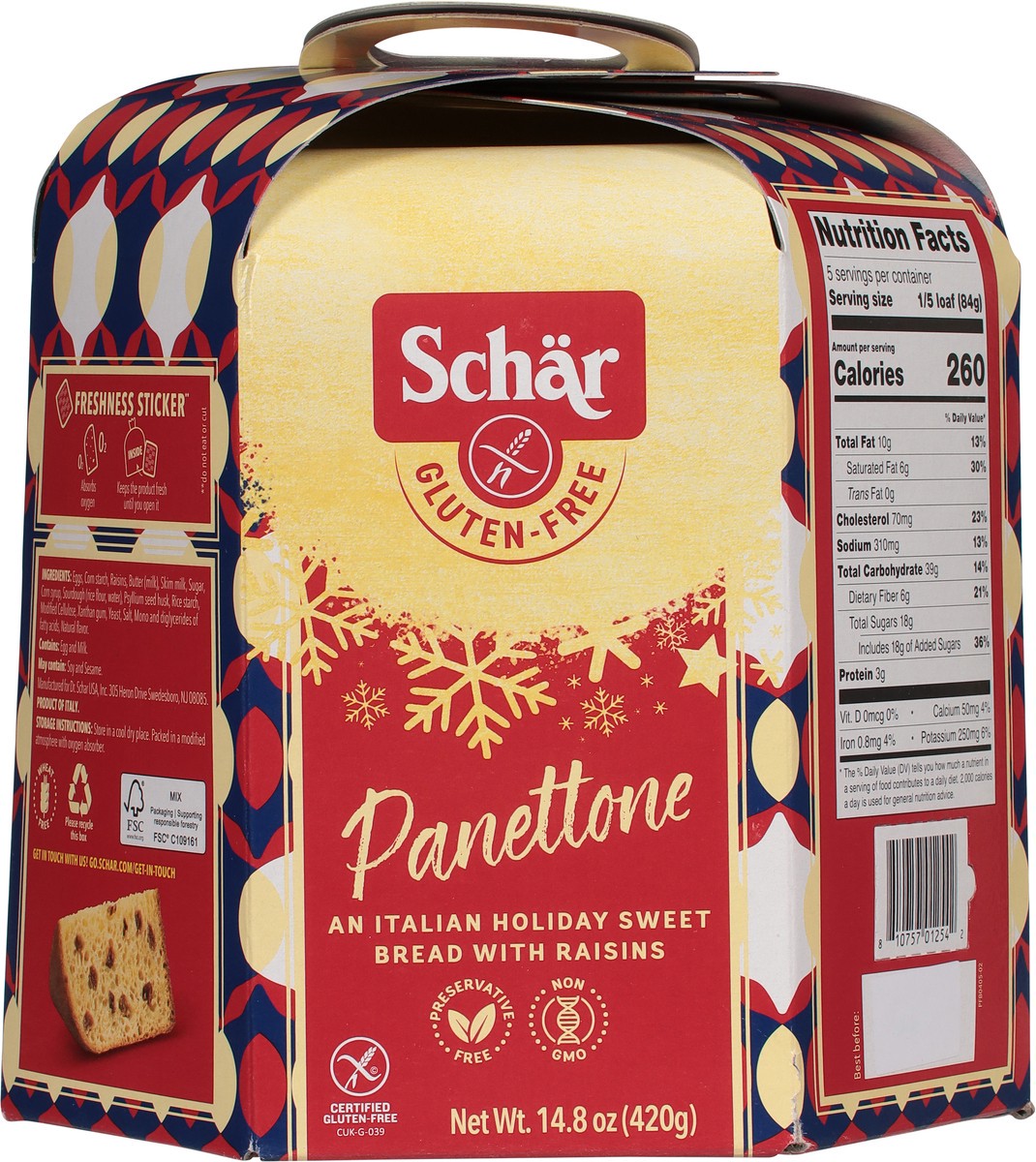 slide 11 of 15, Schär Gluten-Free Panettone 14.8 oz, 14.8 oz