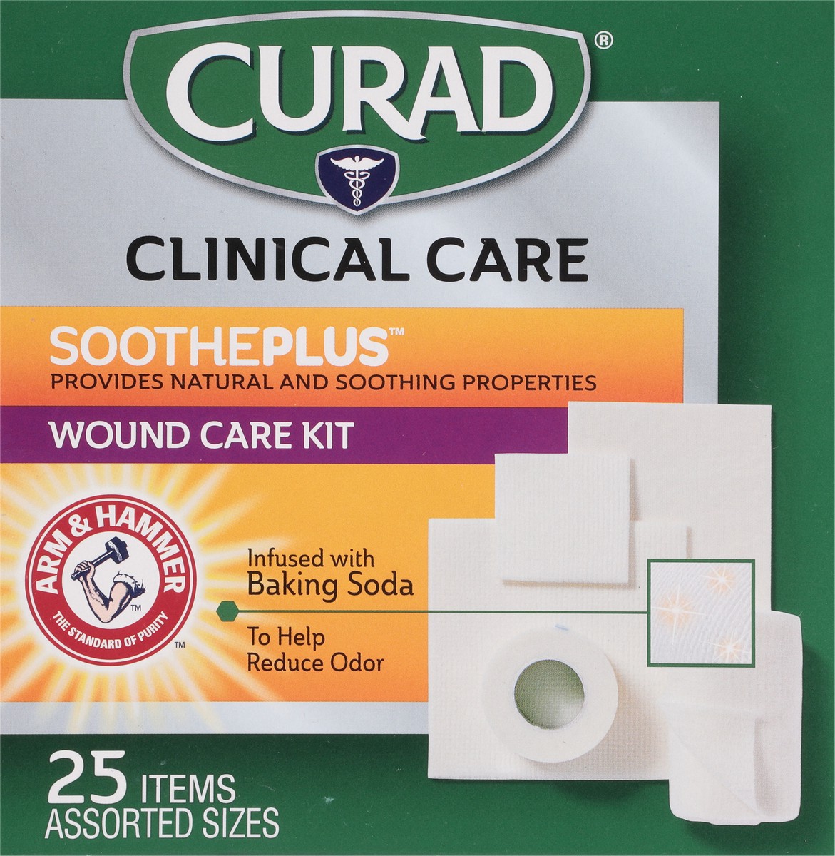 slide 8 of 9, Curad SoothePlus Clinical Care Wound Care Kit 25 Items, 25 ct