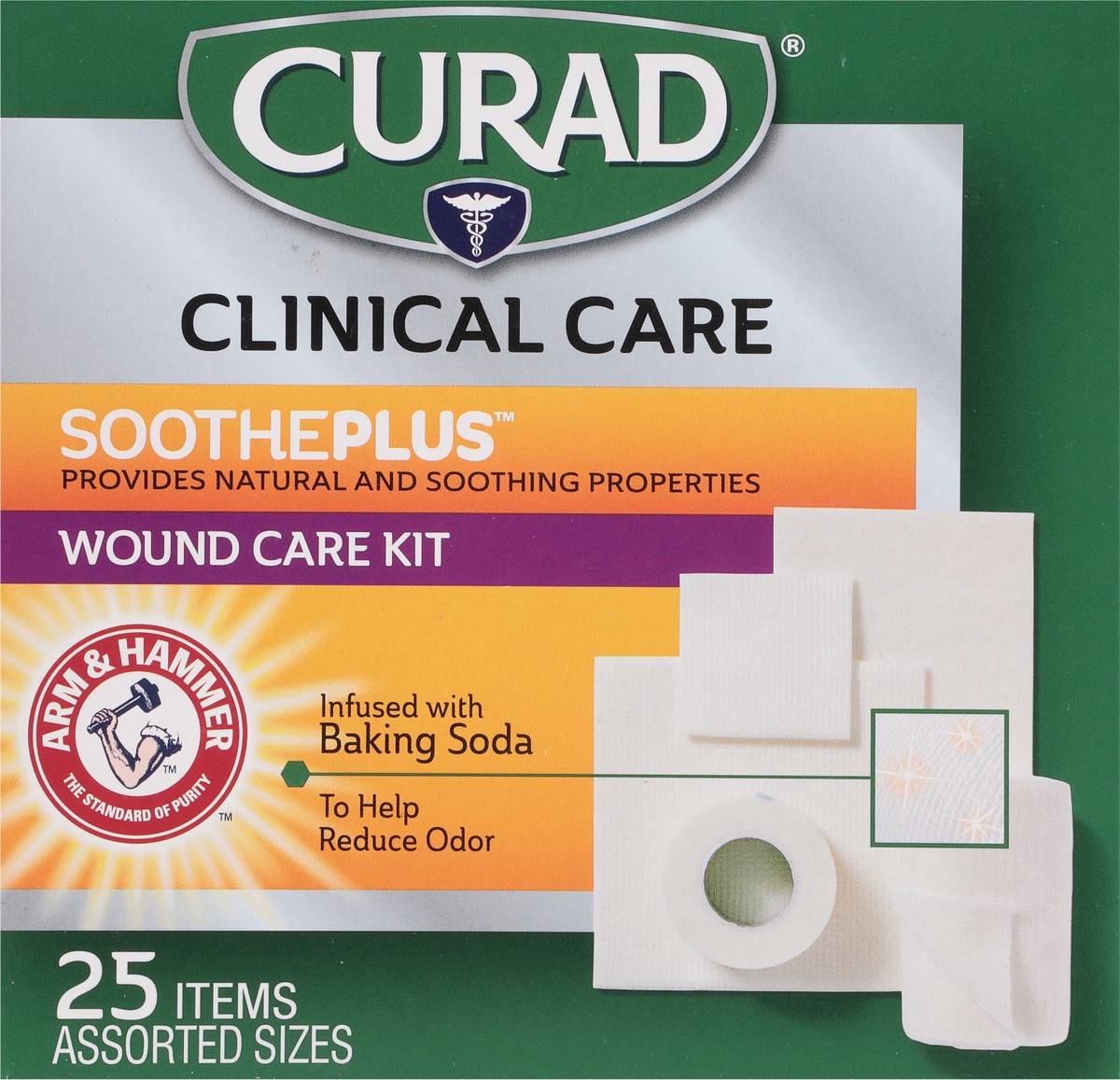 slide 5 of 9, Curad SoothePlus Clinical Care Wound Care Kit 25 Items, 25 ct