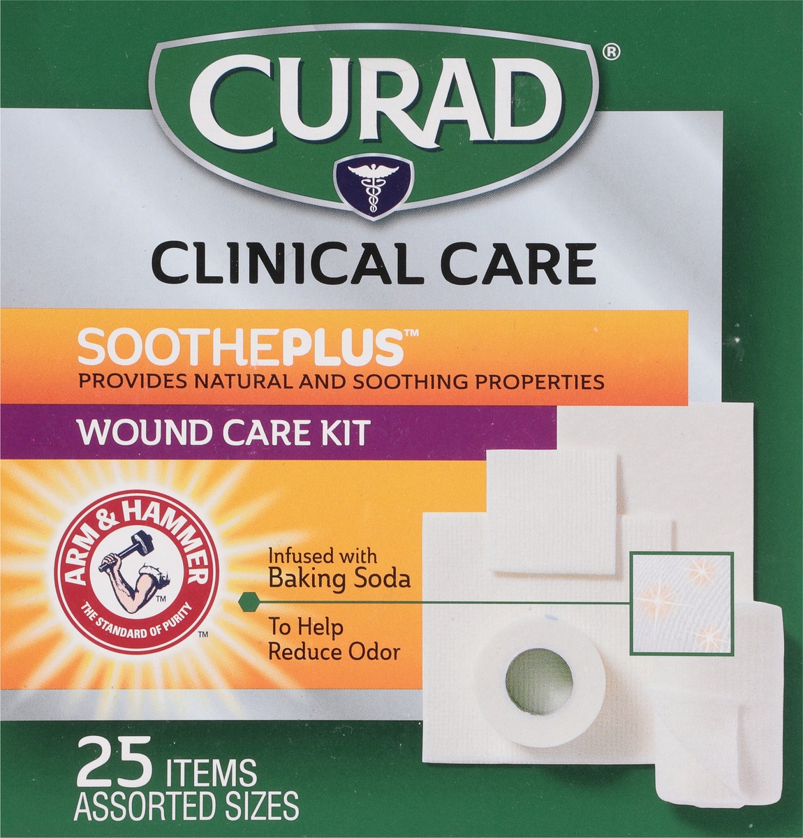 slide 2 of 9, Curad SoothePlus Clinical Care Wound Care Kit 25 Items, 25 ct