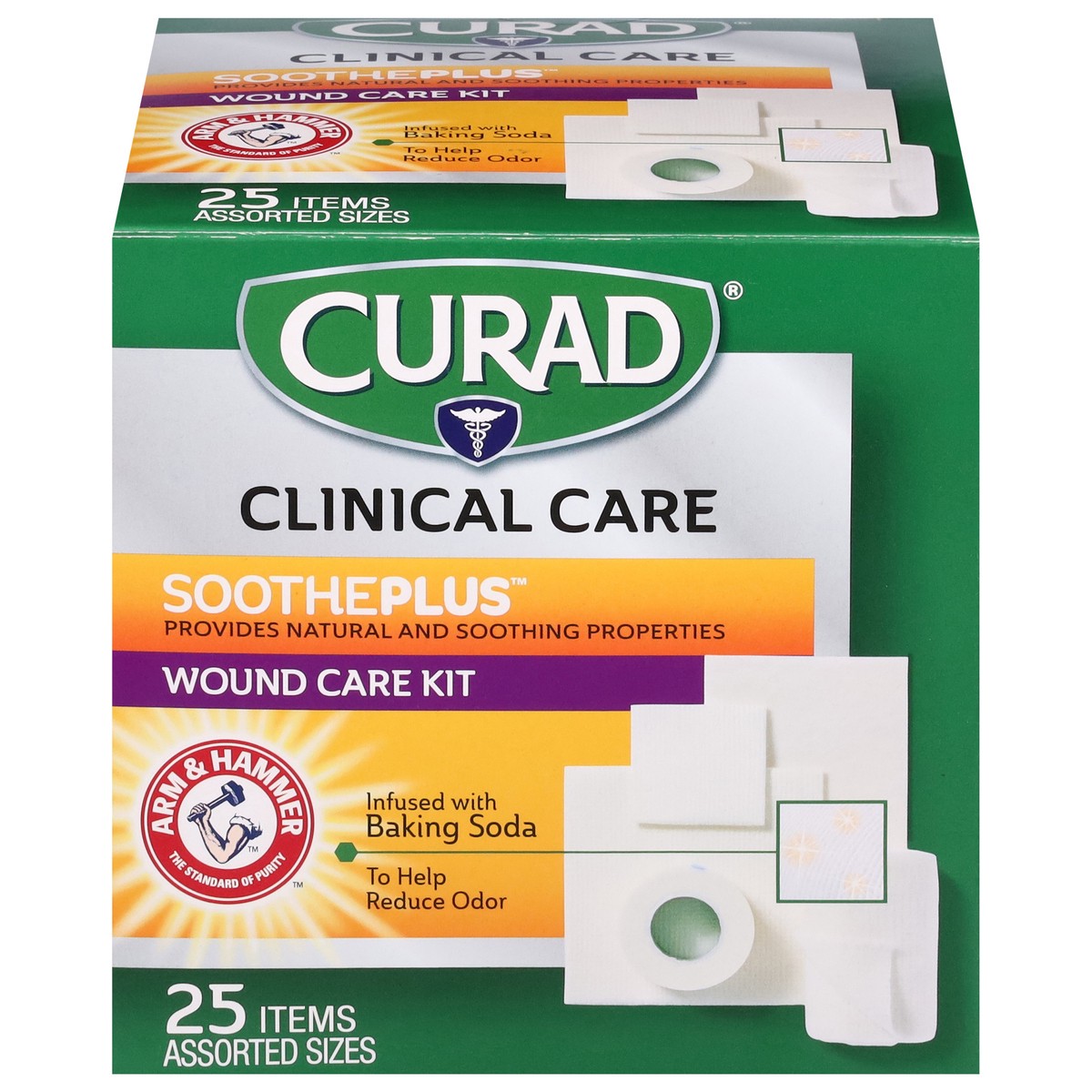 slide 1 of 9, Curad SoothePlus Clinical Care Wound Care Kit 25 Items, 25 ct