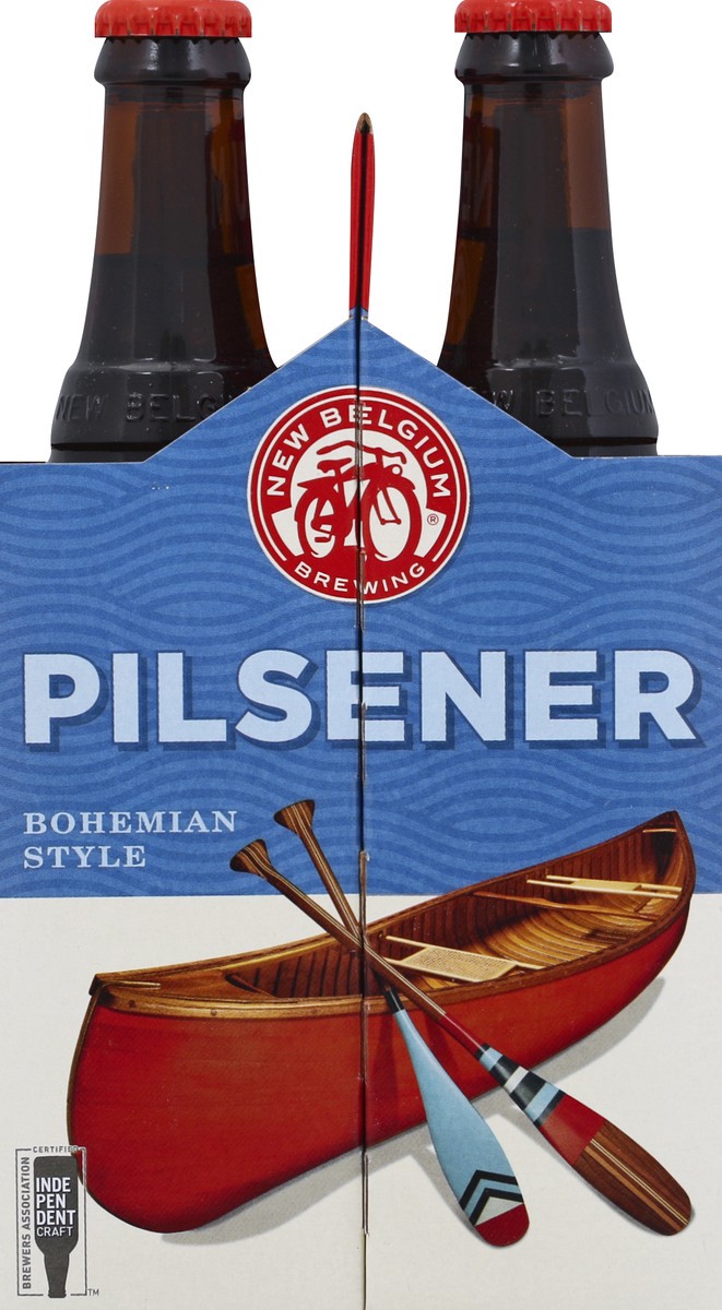 slide 3 of 7, New Belgium Blue Paddle Pilsner Bottles, 6 ct; 12 oz