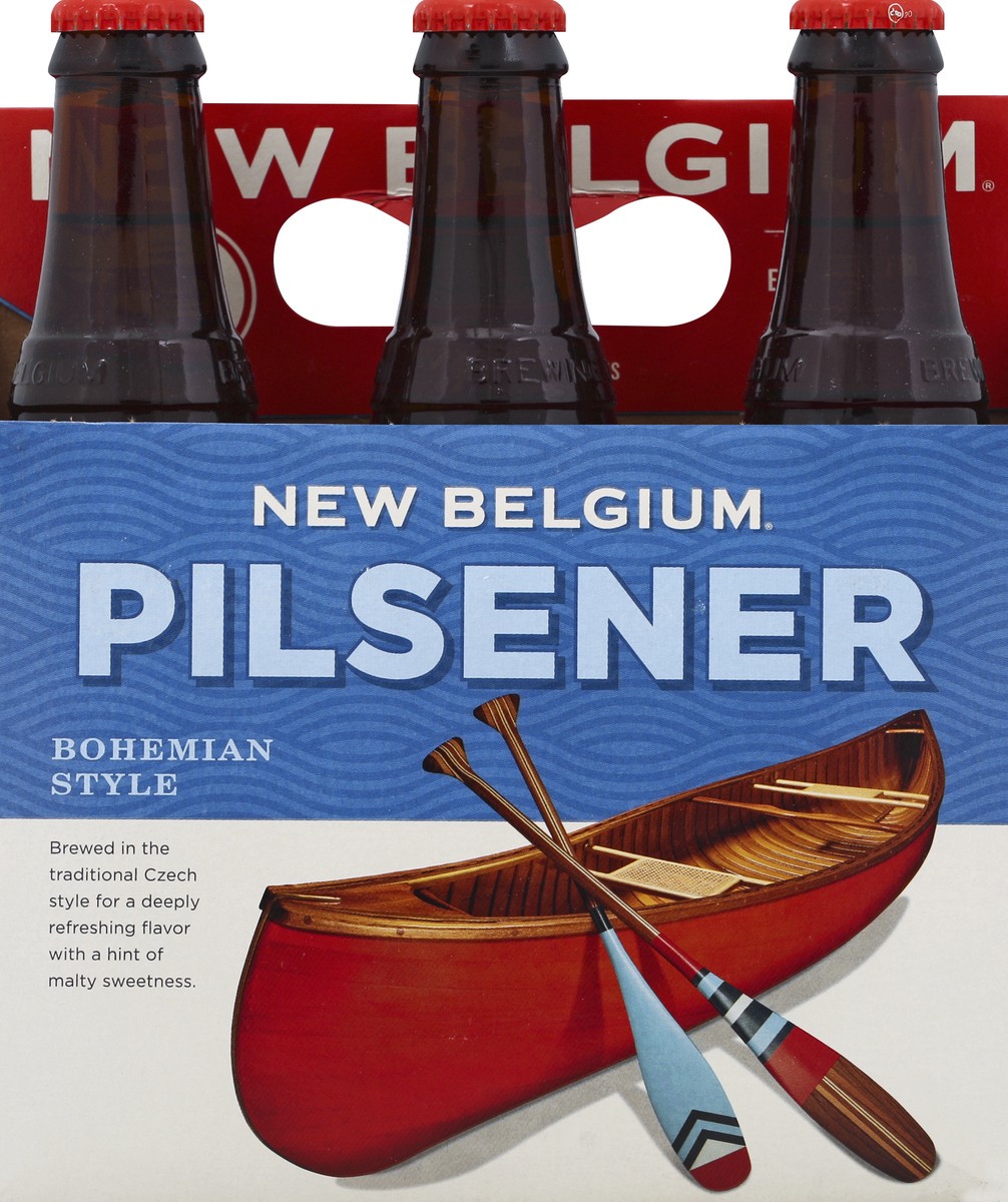 slide 5 of 7, New Belgium Blue Paddle Pilsner Bottles, 6 ct; 12 oz