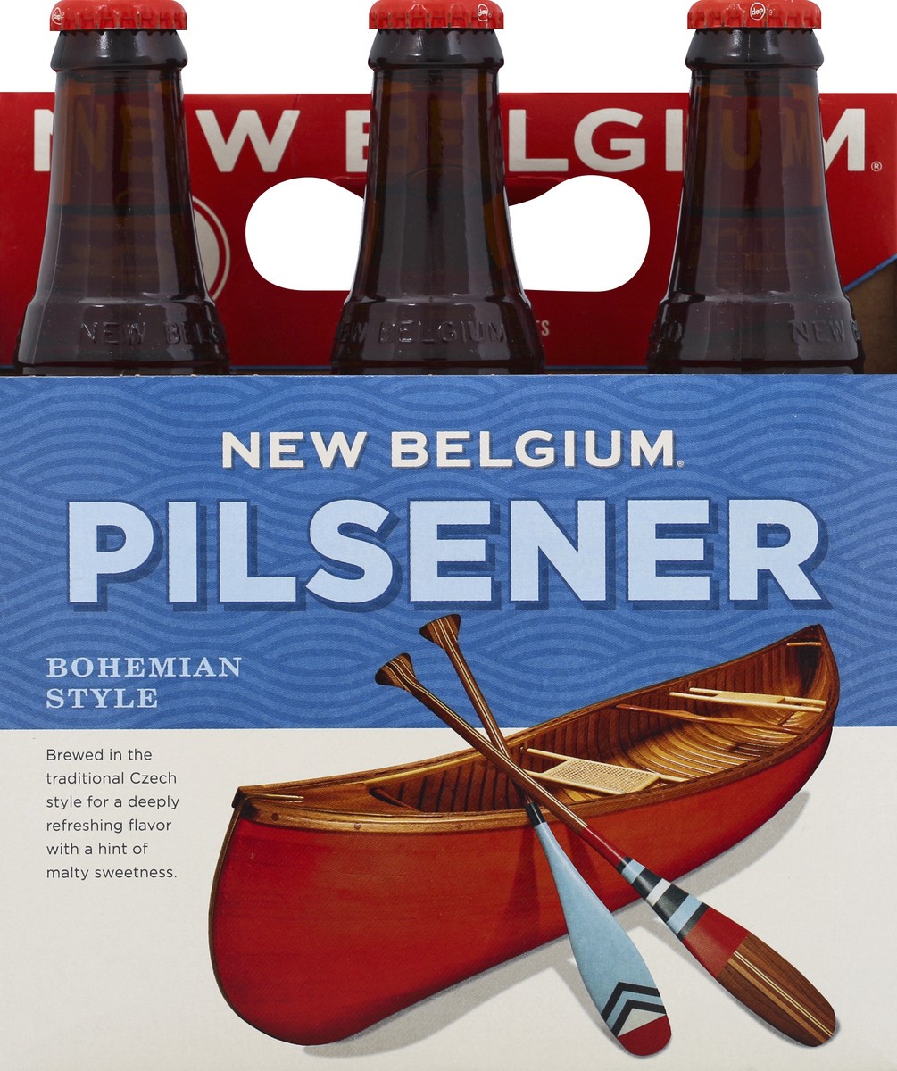 slide 6 of 7, New Belgium Blue Paddle Pilsner Bottles, 6 ct; 12 oz