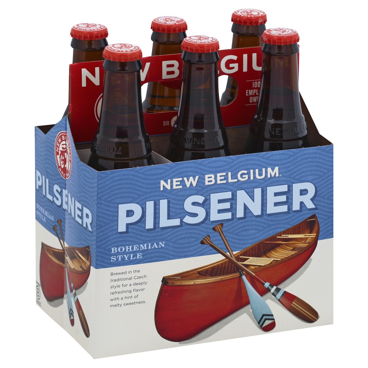 slide 7 of 7, New Belgium Blue Paddle Pilsner Bottles, 6 ct; 12 oz