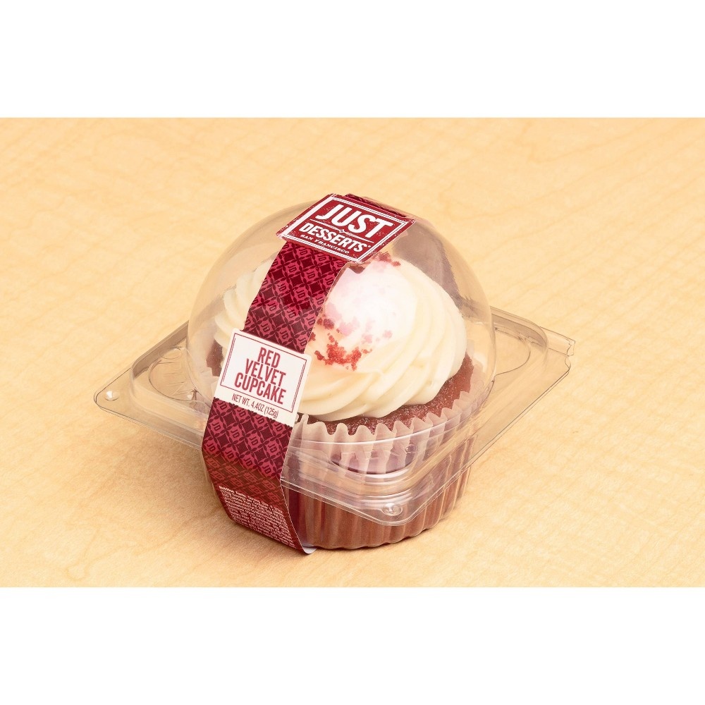 slide 2 of 3, Just Desserts Cupcake, Red Velvet, 4.6 oz