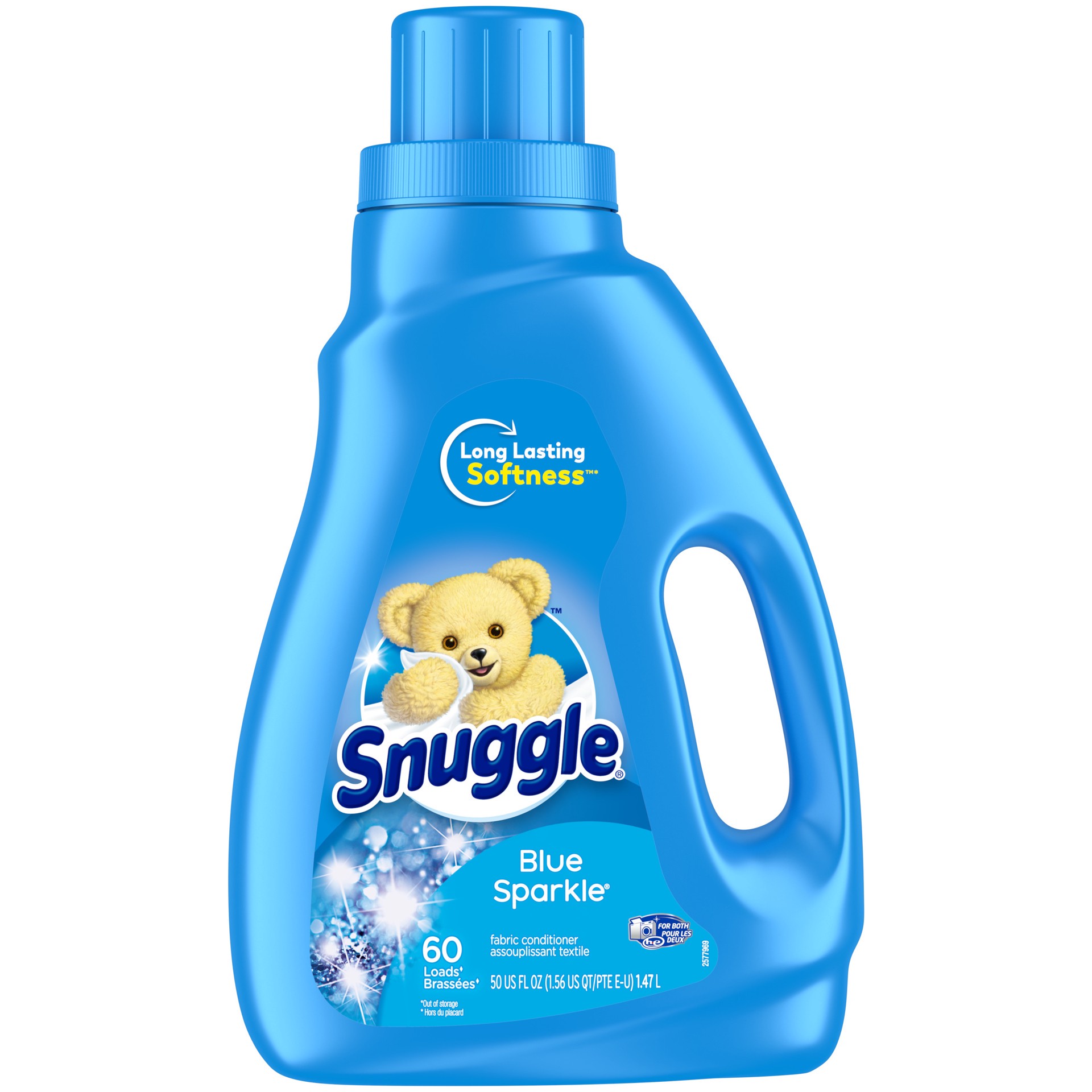 slide 3 of 3, Snuggle Fabric Softener Liquid, Blue Sparkle, 50 Ounce, 60 Loads, 50 fl oz