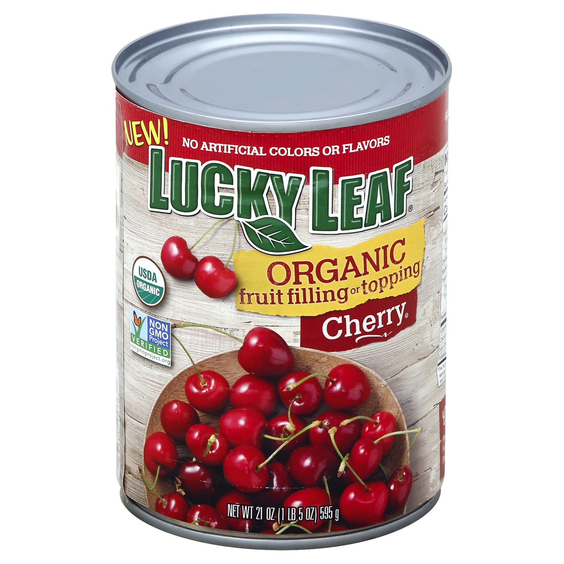 slide 1 of 6, Lucky Leaf Organic Fruit Filling or Topping Cherry, 21 oz