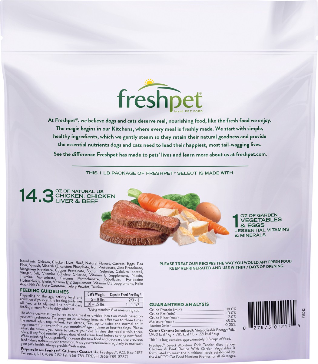 slide 4 of 7, Freshpet Select Cat Food Roasted Meals Beef, 1 lb