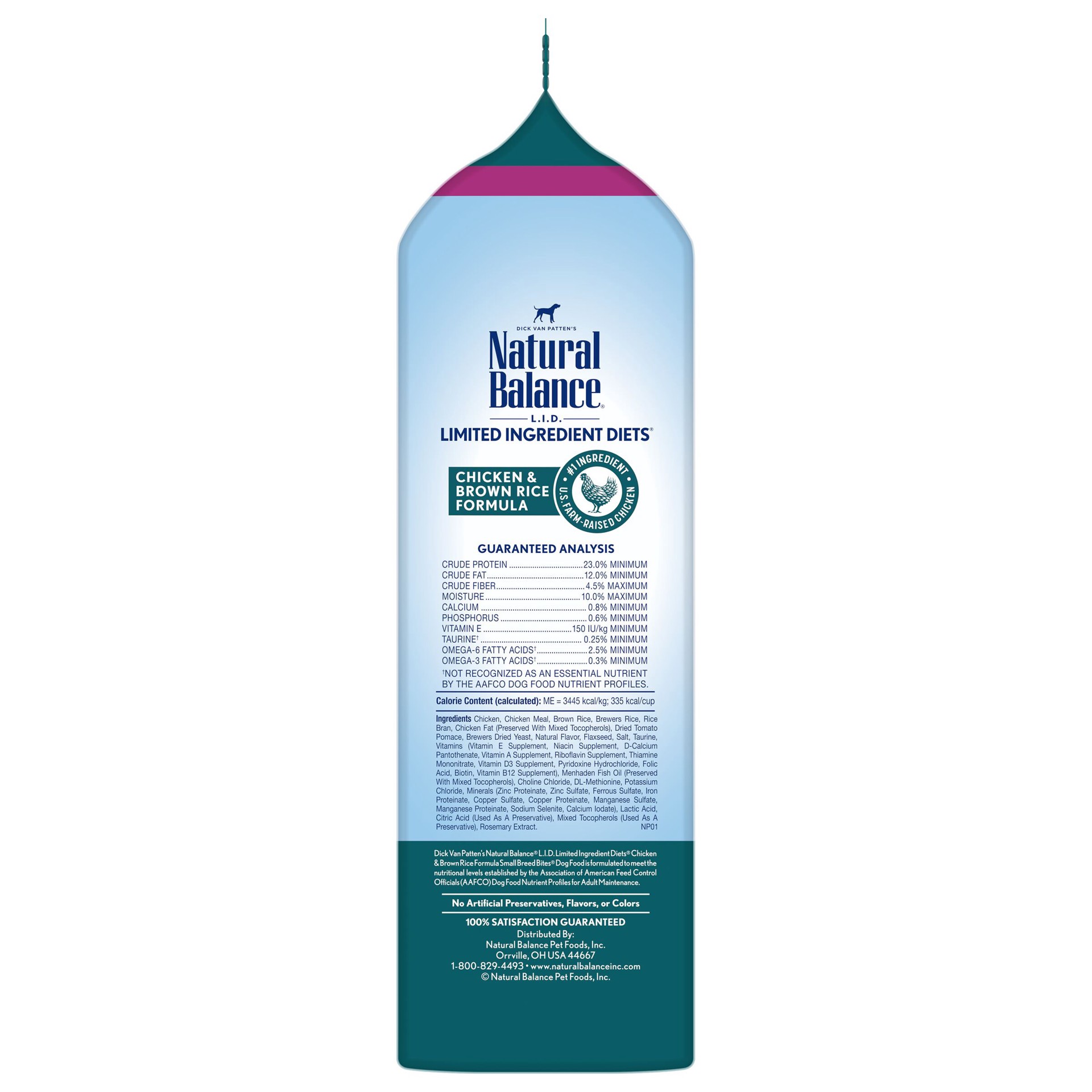 slide 2 of 5, Natural Balance L.I.D. Limited Ingredient Diets Chicken & Brown Rice Formula Small Breed Bites Dry Dog Food, 4 Pounds, 1 ct