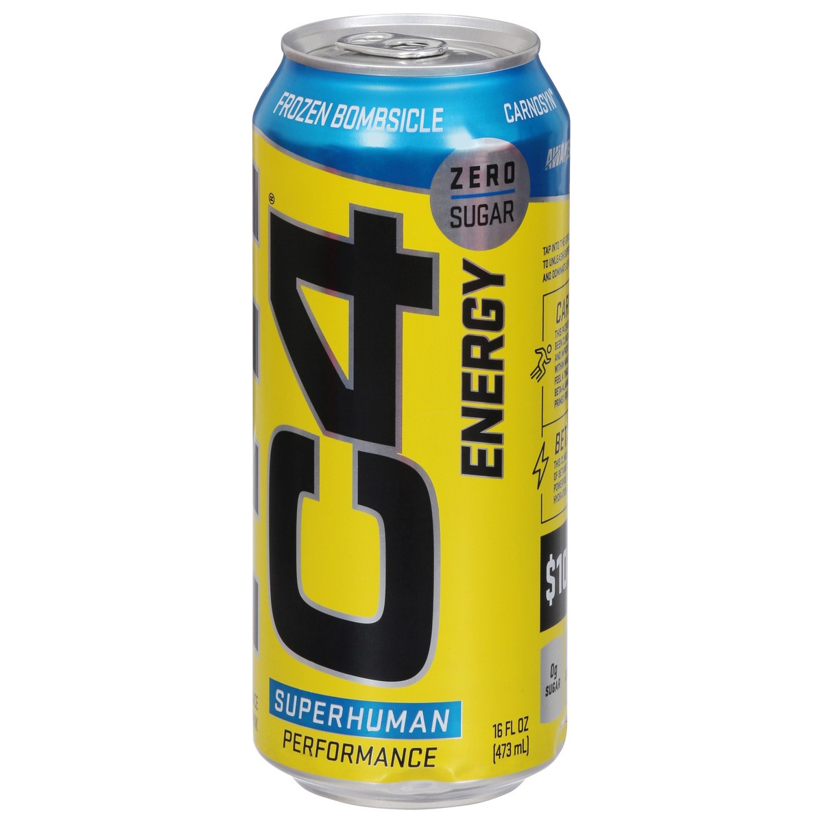slide 9 of 9, C4 Energy, C4 Energy - Yellow Can, Carbonated, Frozen Bombsicle, 16 oz