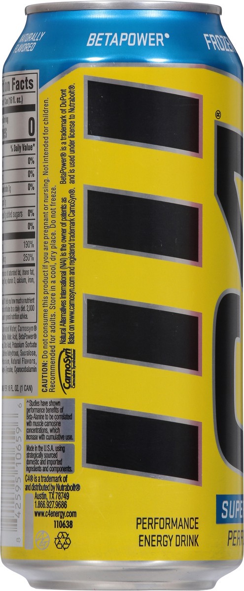 slide 8 of 9, C4 Energy, C4 Energy - Yellow Can, Carbonated, Frozen Bombsicle, 16 oz
