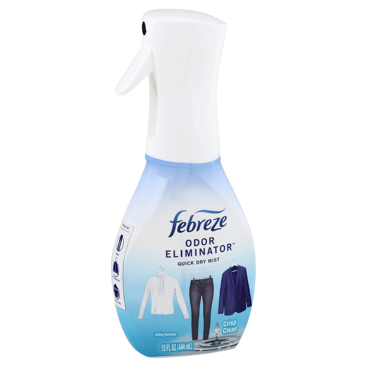 slide 2 of 9, Febreze Clothing Crisp Clean Odor Eliminator, 16 oz