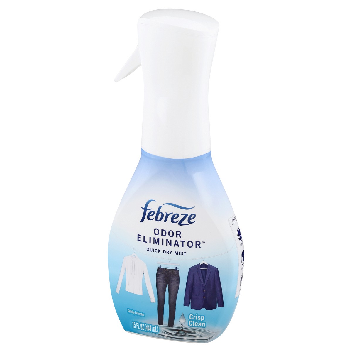 slide 3 of 9, Febreze Clothing Crisp Clean Odor Eliminator, 16 oz