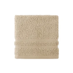 Room & Retreat Performance Textured Washcloth, 13 in x 13 in, Light Tan