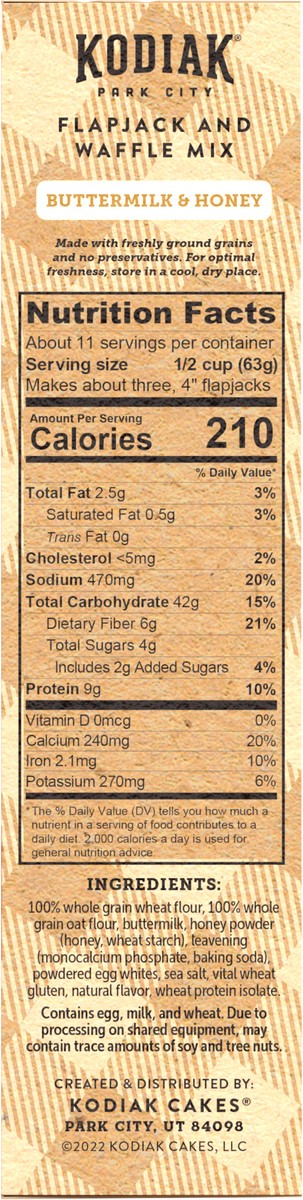 slide 6 of 7, Kodiak Cakes Flapjack & Waffle Mix, Buttermilk & Honey, 24 oz, 24 oz