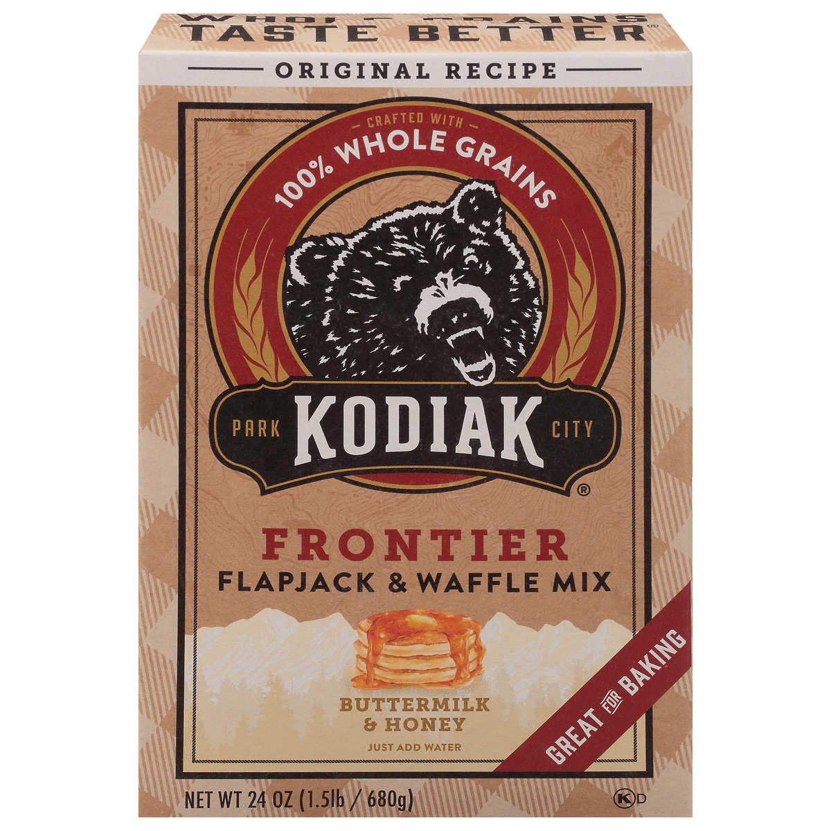 slide 1 of 6, Kodiak Cakes Flapjack & Waffle Mix Buttermilk & Honey, 24 oz