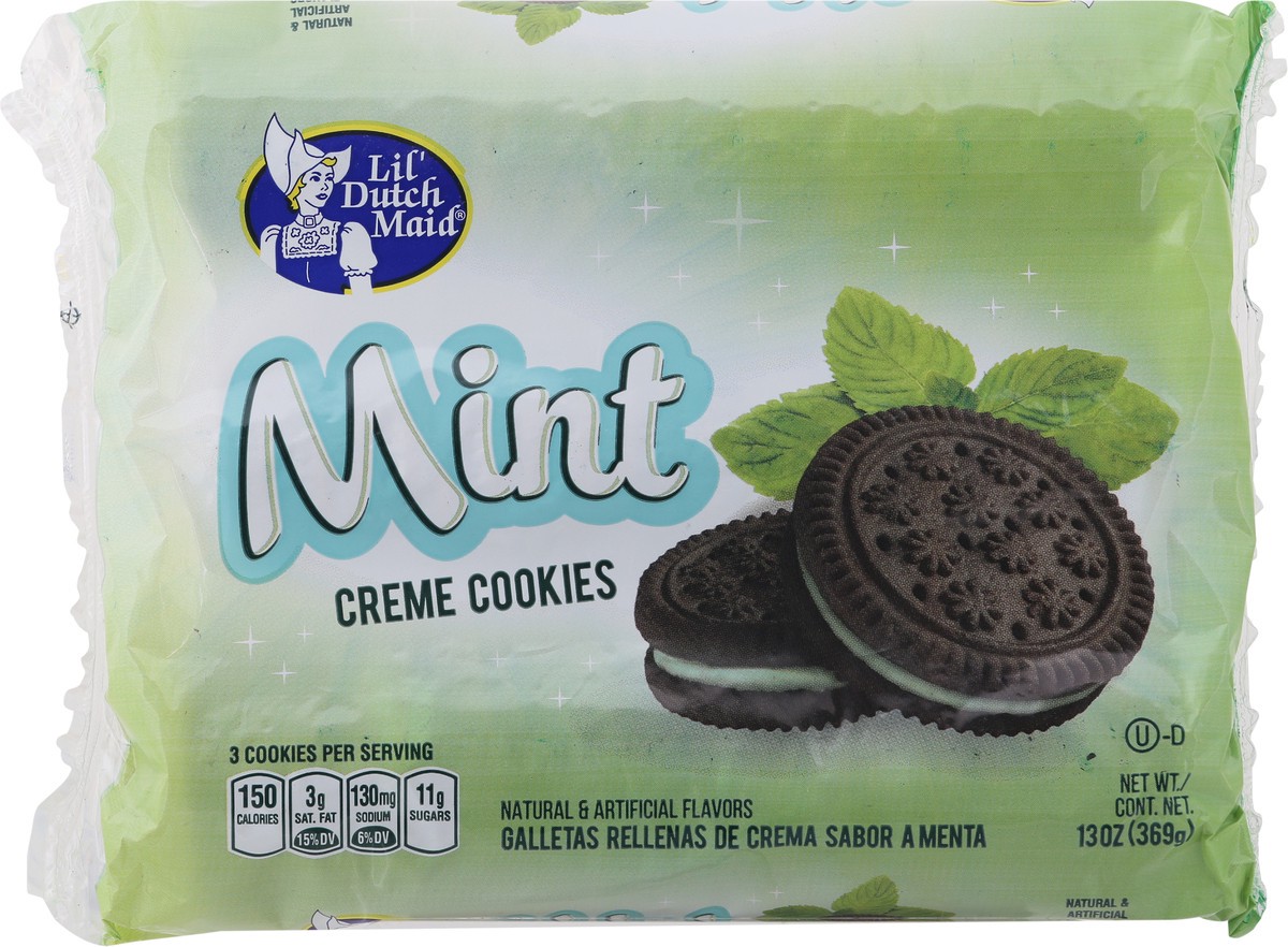 slide 1 of 14, Lil' Dutch Maid Little Dutch Maid Mint Creme Cookies, 13 oz