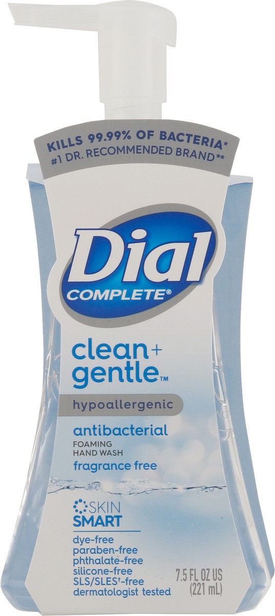 slide 6 of 9, Dial Antibacterial & Sensitive Foaming Fragrance Free Hand Wash + Aloe 7.5 fl oz, 7.5 fl oz