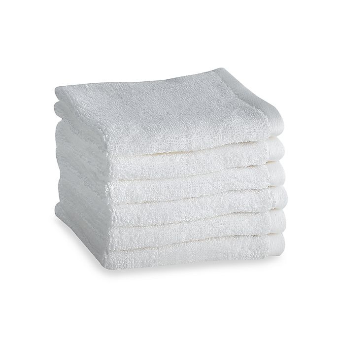 slide 1 of 1, Tranquility Washcloths - White, 6 ct