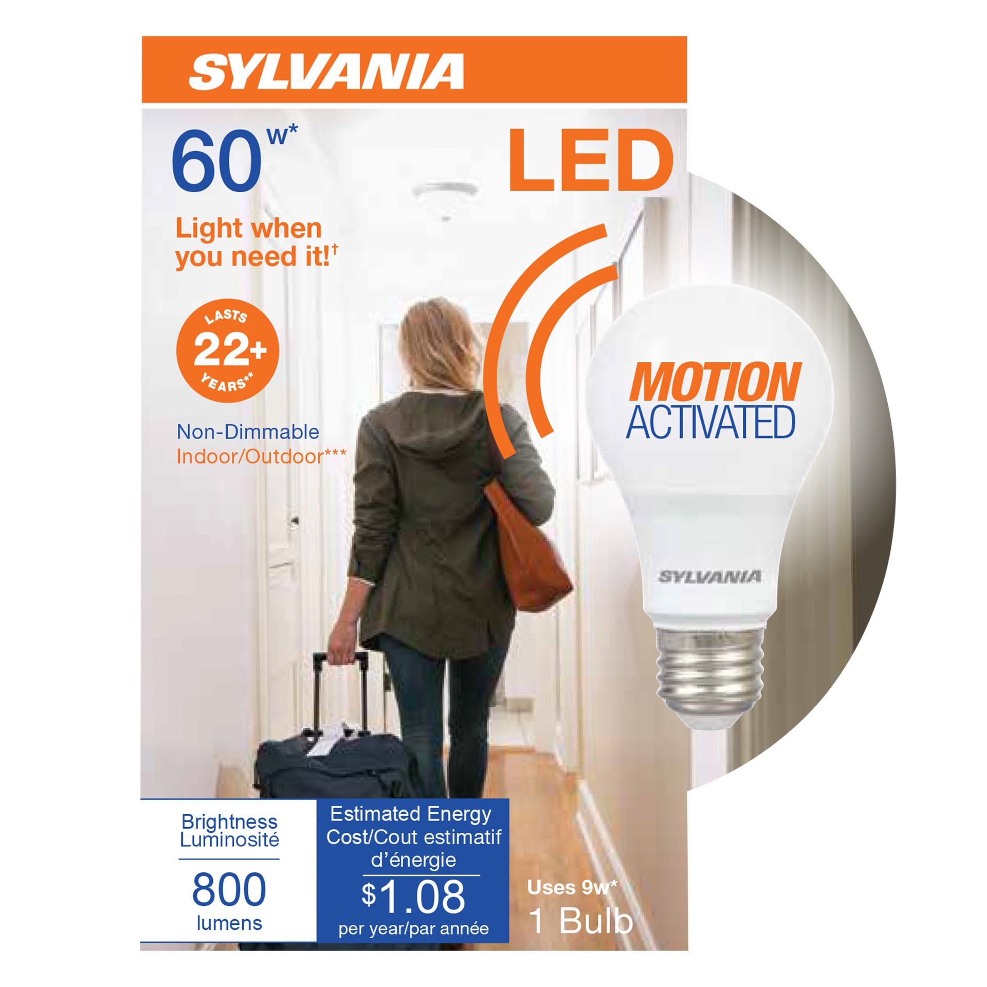 slide 1 of 1, Sylvania Sylvania Led 60W Motion Sensor, 1 ct