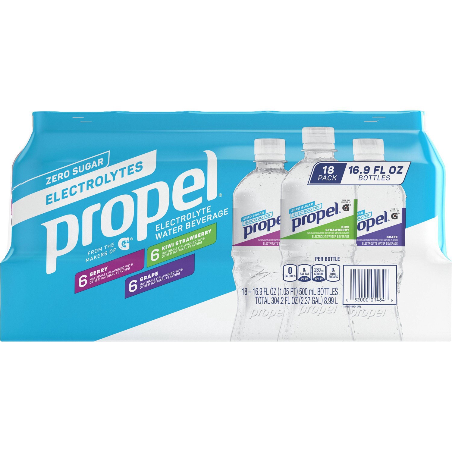 slide 5 of 5, Propel Variety Pack Flavor Enhanced Water, Zero Sugar - 18pk/16.9 fl oz Bottles, 18 ct; 16.9 fl oz