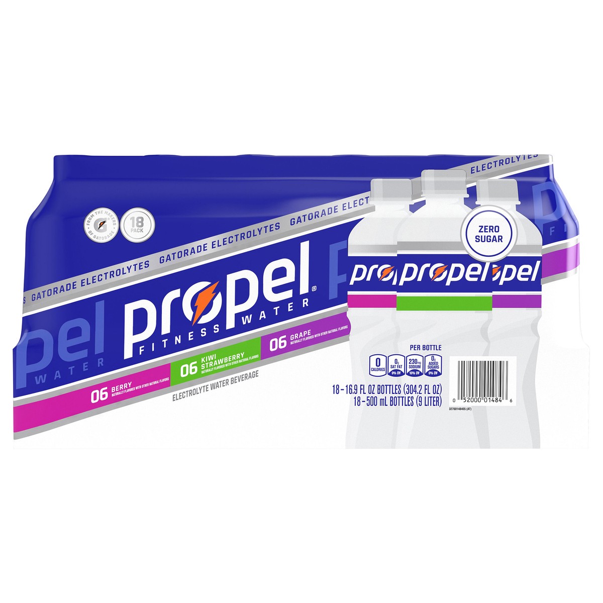 slide 1 of 5, Propel Variety Pack Flavor Enhanced Water, Zero Sugar - 18pk/16.9 fl oz Bottles, 18 ct; 16.9 fl oz