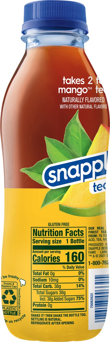 slide 3 of 12, Snapple Mango Tea - 16 oz, 16 fl oz