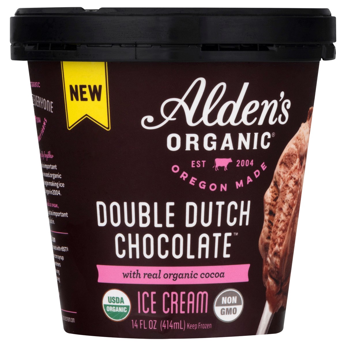 slide 2 of 9, Alden's Aldens Double Dutch Chocolate Ice Cream, 14 fl oz