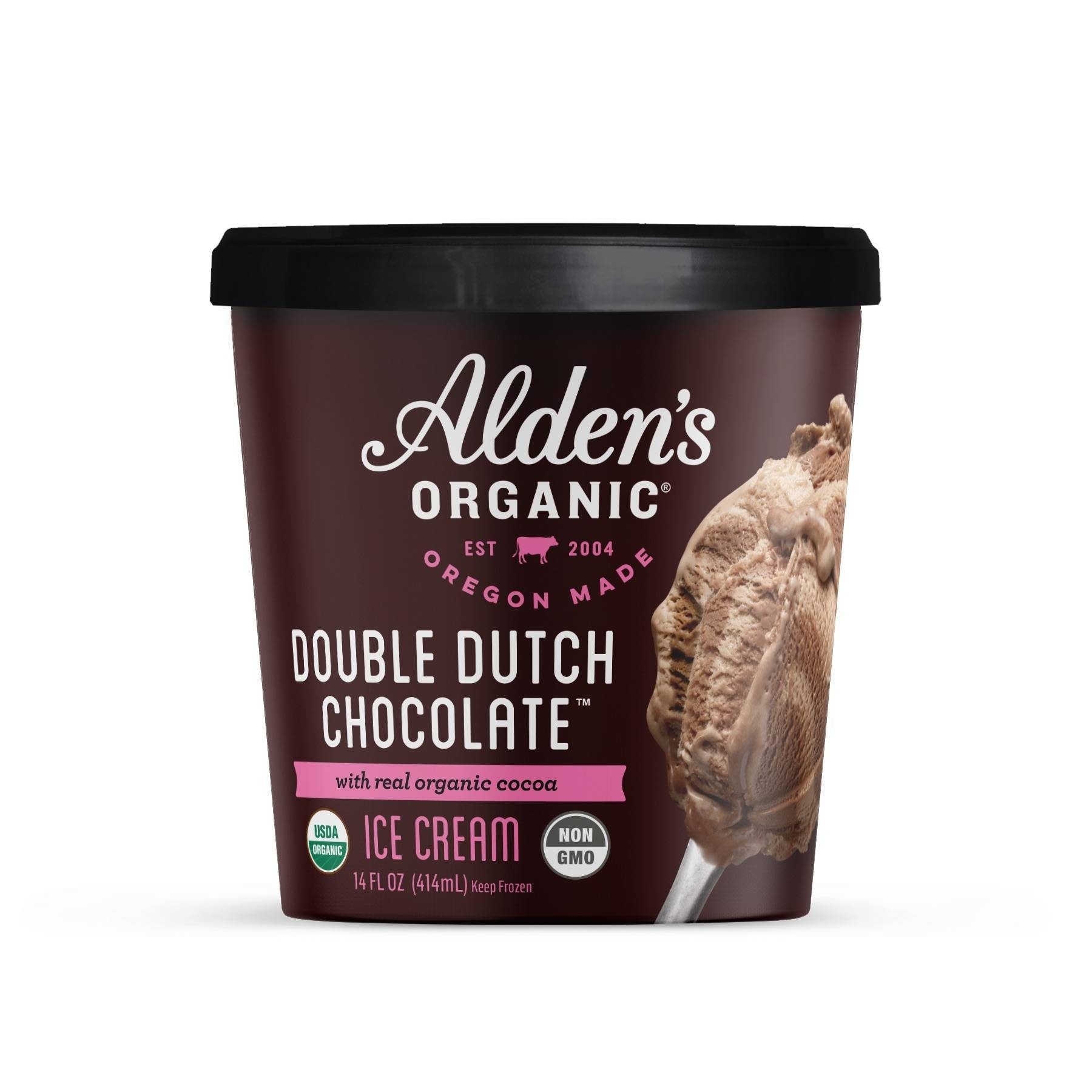slide 1 of 2, Alden's Organic Double Dutch Chocolate Ice Cream, 14 oz