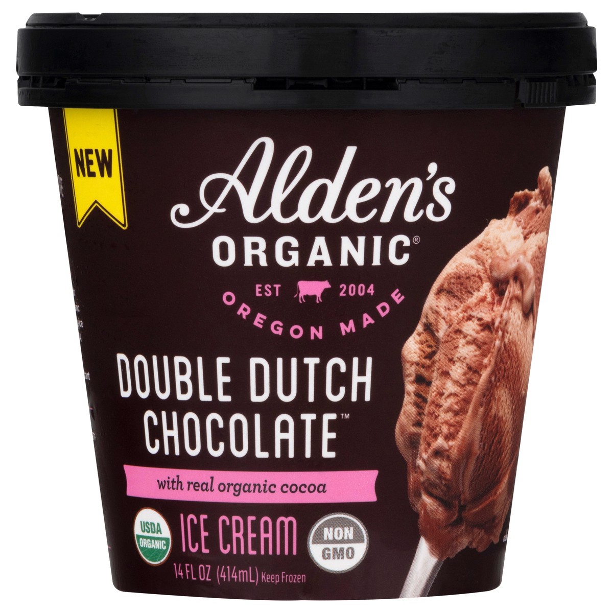 slide 1 of 9, Alden's Aldens Double Dutch Chocolate Ice Cream, 14 fl oz