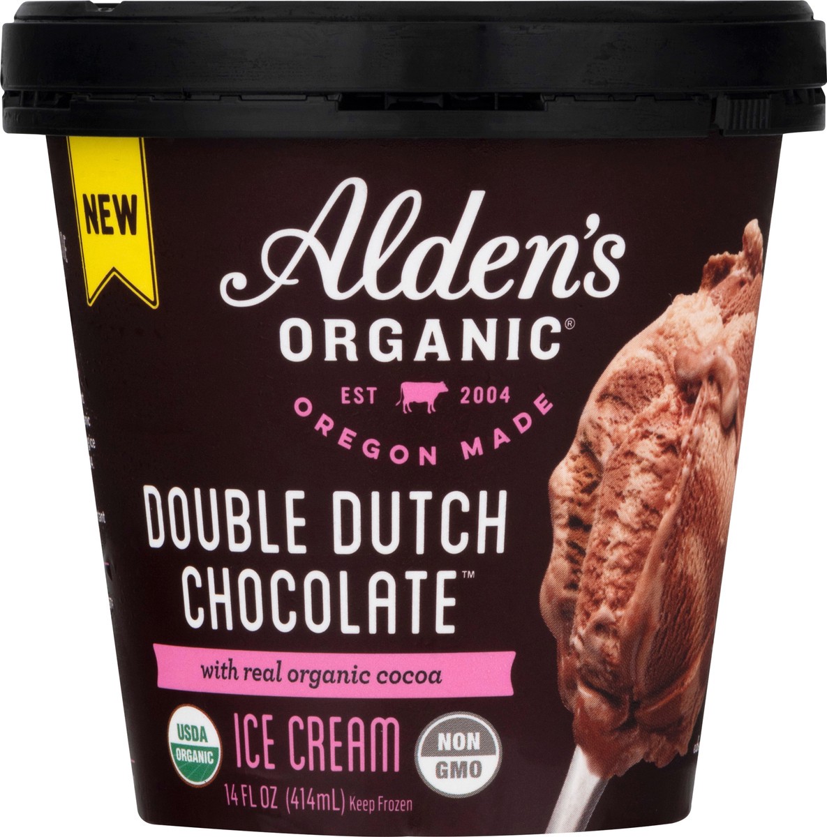 slide 1 of 9, Alden's Aldens Double Dutch Chocolate Ice Cream, 14 fl oz