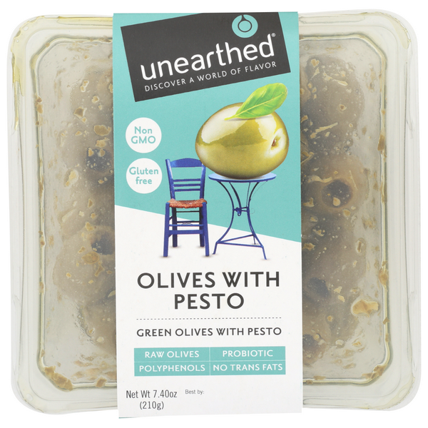 slide 1 of 1, Unearthed Olives With Pesto, 7.4 oz