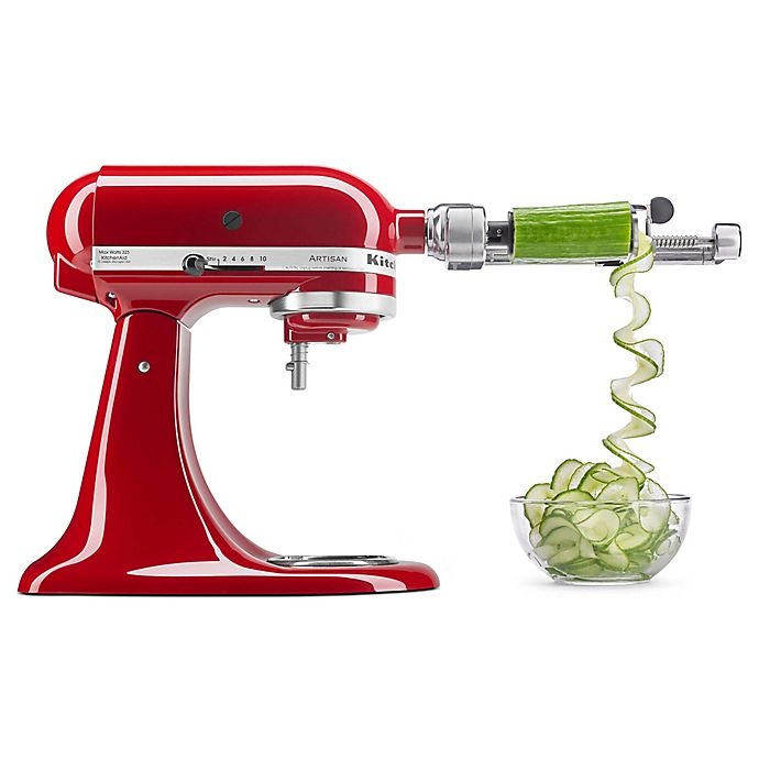 slide 1 of 1, KitchenAid 7-Blade Spiralizer Plus with Peel Core and Slice Attachment, 1 ct