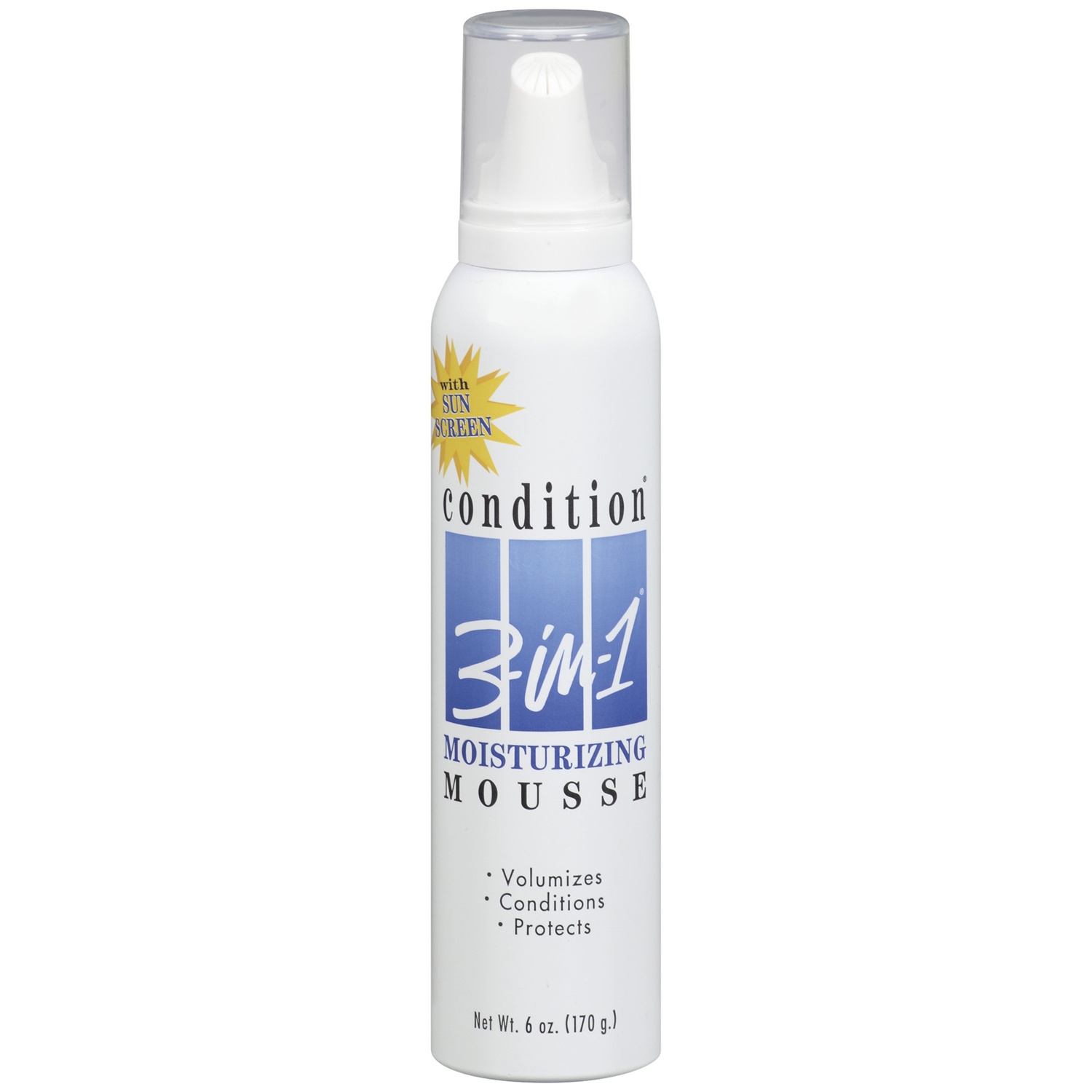 slide 1 of 3, Condition 3-In-1 Moisturizing Formula Mousse, 6 oz