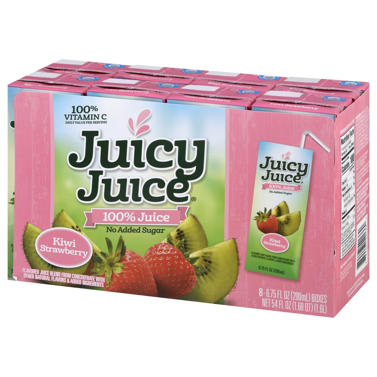 slide 3 of 9, Juicy Juice 8 Pack Kiwi Strawberry 100% Juice 8 ea, 8 ct