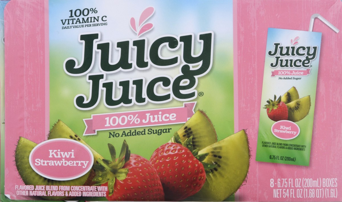 slide 1 of 9, Juicy Juice 8 Pack Kiwi Strawberry 100% Juice 8 ea, 8 ct