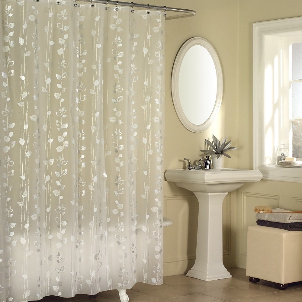 slide 1 of 1, Everyday Living Ivy Shower Curtain - Silver, 1 ct