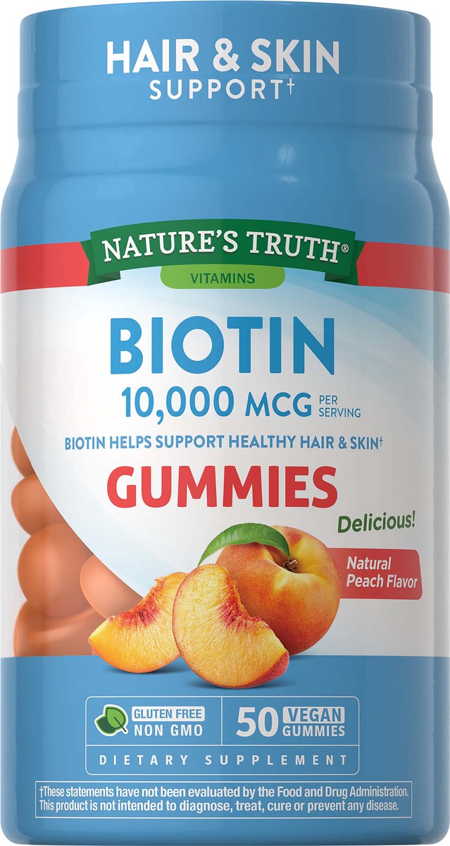 slide 2 of 5, Nature's Truth Natures Truth Gummies Biotin 10000Mcg, 50 ct