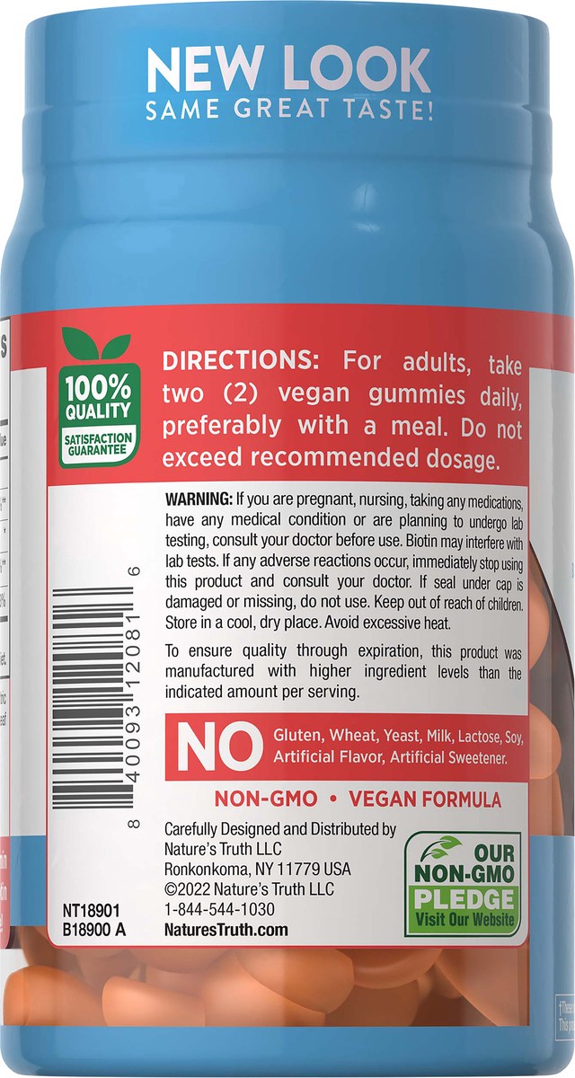 slide 5 of 5, Nature's Truth Natures Truth Gummies Biotin 10000Mcg, 50 ct