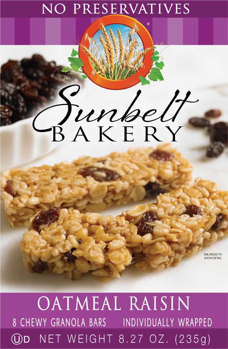 slide 11 of 12, Sunbelt Bakery Chewy Oatmeal Raisin Granola Bars 8 8 ea Box, 8 ct
